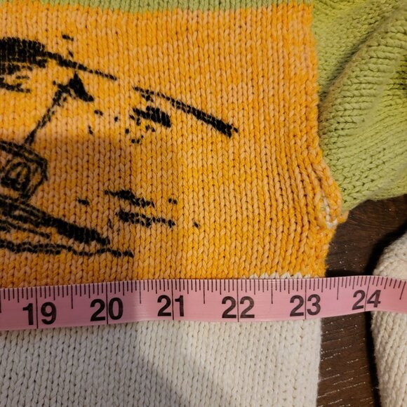 Anthropologie Pilcro Icon Graphic Cardigan Sweater Womens S Coastal Fisherman - Picture 8 of 8